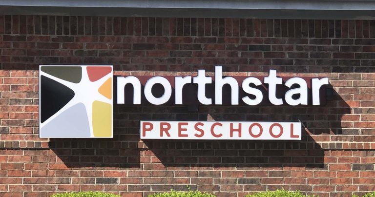 Logo if northstar preschool taken outside school